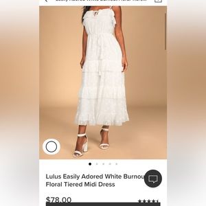White midi dress